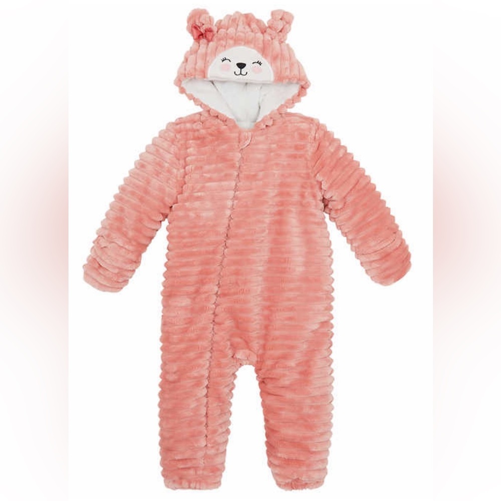 Koala Baby Girl Fleece Jumper One Piece Pink Size 9/12, 12/18, 18/24 Months NWT